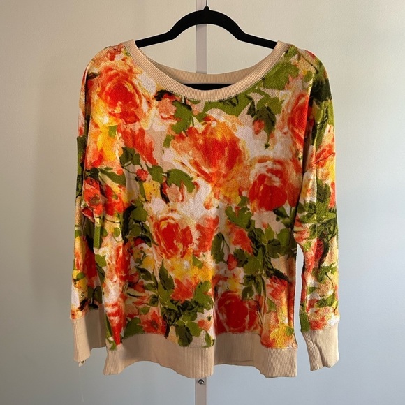 Jones New York Sport Floral Sweater - Picture 1 of 4
